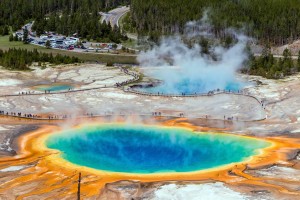 Yellowstone grand prismatic spring