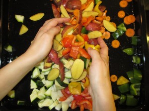 Gemüseblech mit Kräuterquark (3)