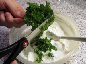 Gemüseblech mit Kräuterquark (6)