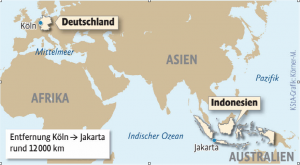 Karte Indonesien