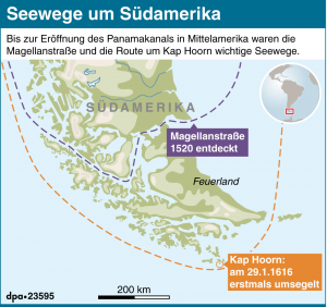 Hier liegt Kap Hoorn. (Foto: dpa)