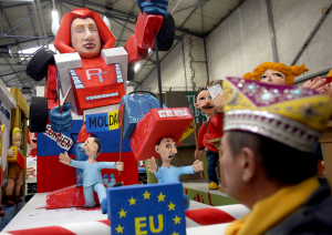 Russlands Präsident Putin als Kampfroboter. (Foto: dpa)