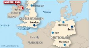 Der kleine, rote Zipfel: Das ist Nordirland! (Grafik: Böhne)