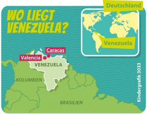 So weit ist Venezuela von Deutschland entfernt. (Grafik: dpa)