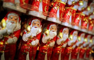 Hier wird Schokolade in allen Formen ausgestellt. (Foto: dpa)