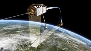 Ein Satellit beobachtet das Wetter aus dem Weltraum. (Foto: dpa)