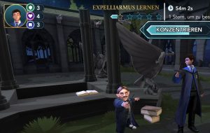 Jeder Schüler muss lernen, wie man andere Zauberer entwaffnet! Mit dem Expelliarmus-Spruch. (Foto: Screenshot)
