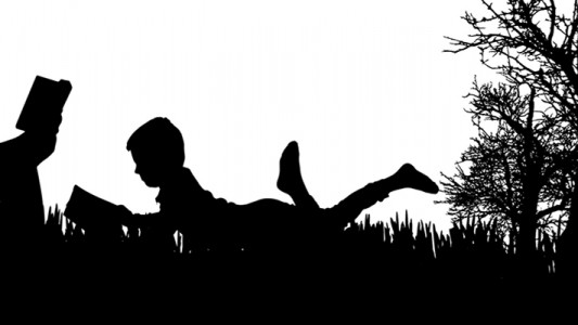 Lesestunde im Museum