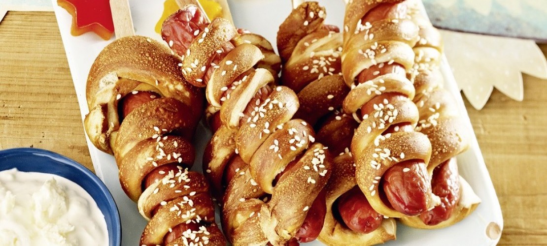 Kochen: Wurst in der Brezel