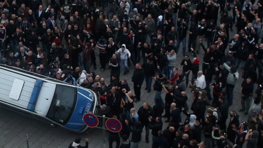 Hooligans in Köln