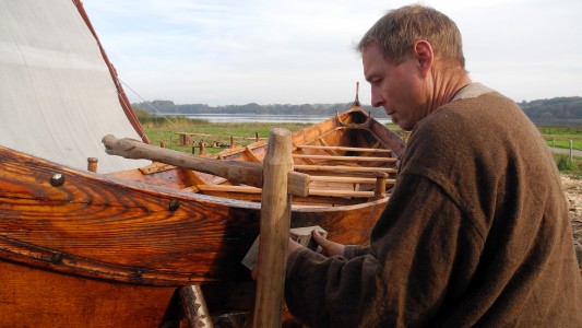 Wikingerschiff gebaut