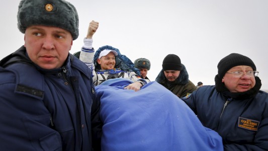 Gerst zurück auf der Erde