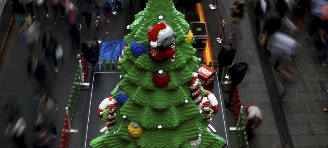 Ein Weihnachtsbaum aus Lego