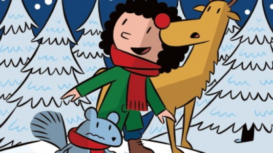 Weihnachtsheld fällt vom Himmel
