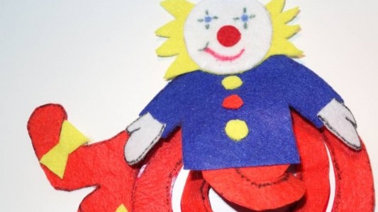 1,2,3 - Fertig! Diesen Clown kannst du dir als Dekoration ins Zimmer hängen. Gerade jetzt zur Karnevalszeit. (Foto: Seiter)