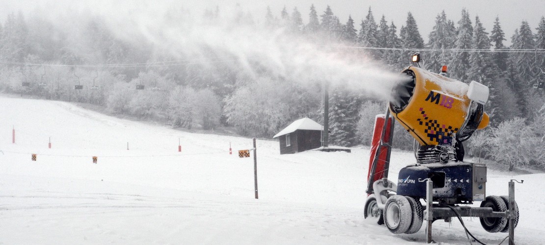 Schnee aus der Kanone