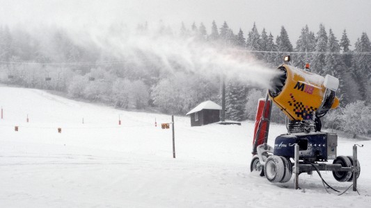 Schnee aus der Kanone