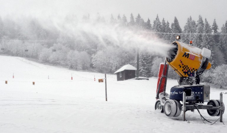 Schnee aus der Kanone