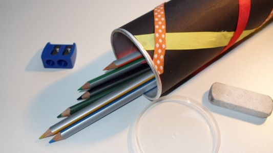 Bastel Stiftdosen aus alten Verpackungen