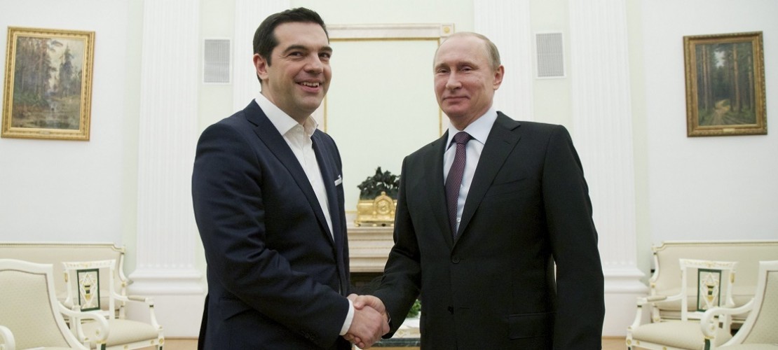 Diese beiden Politiker trafen sich am Mittwoch in Russland: Wladimir Putin und Alexis Tsipras. (Foto: dpa)