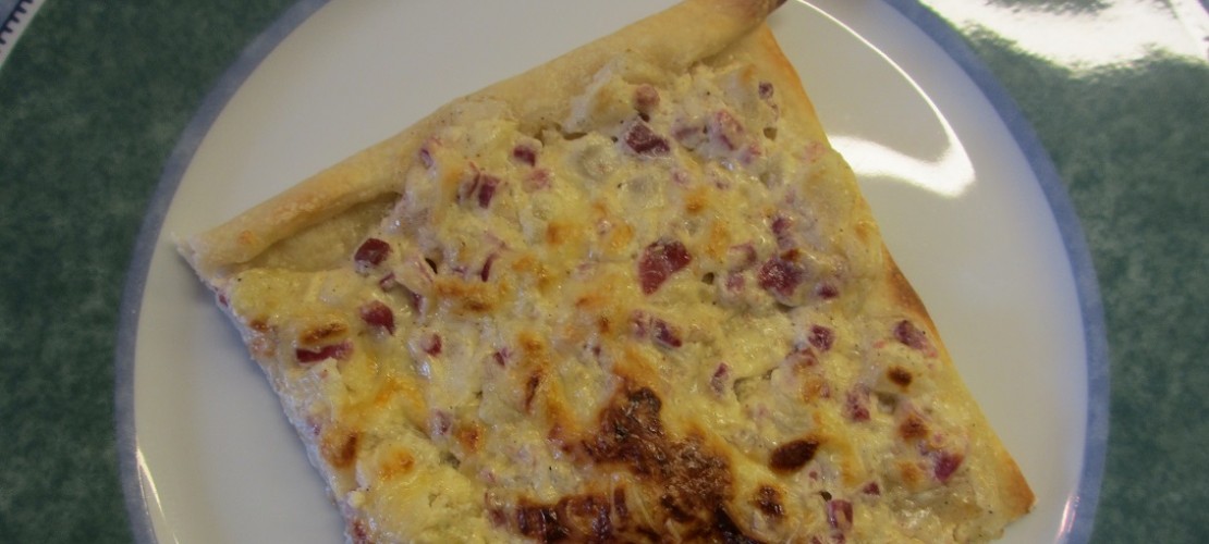 Der Flammkuchen kommt aus dem Elsass ,einer Region in Frankreich. (Foto: Sommersberg)
