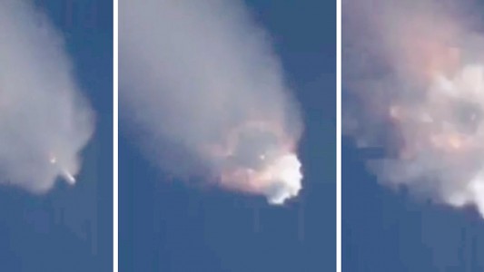 Eine Rakete war am Sonntag kurz nach ihrem Start explodiert. (Foto: dpa)