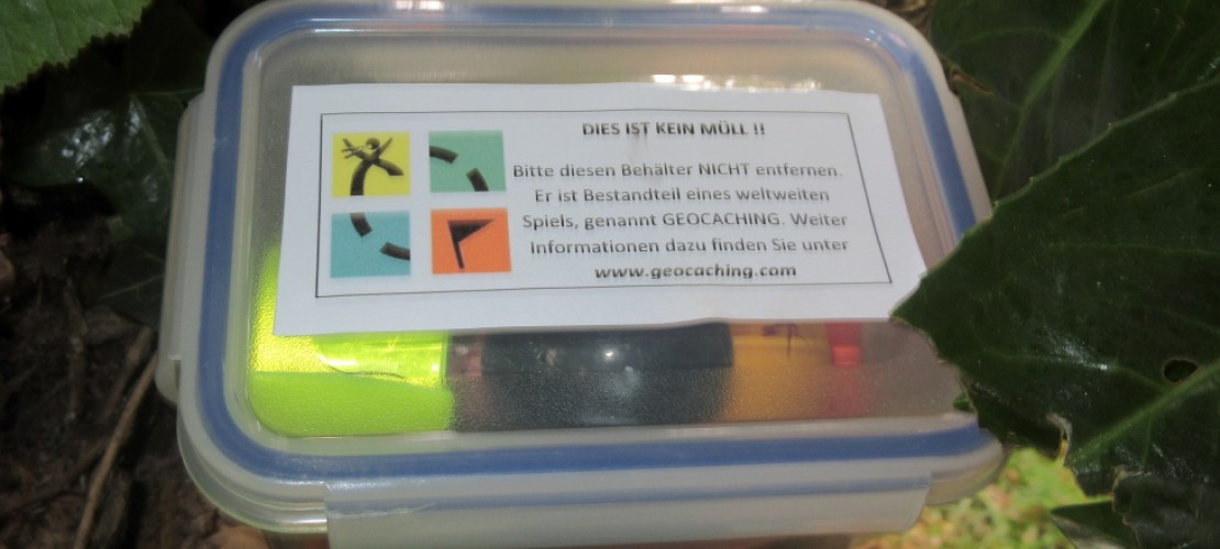 So kann ein Schatz, ein so genannter Cache, aussehen. (Foto: Jesse)