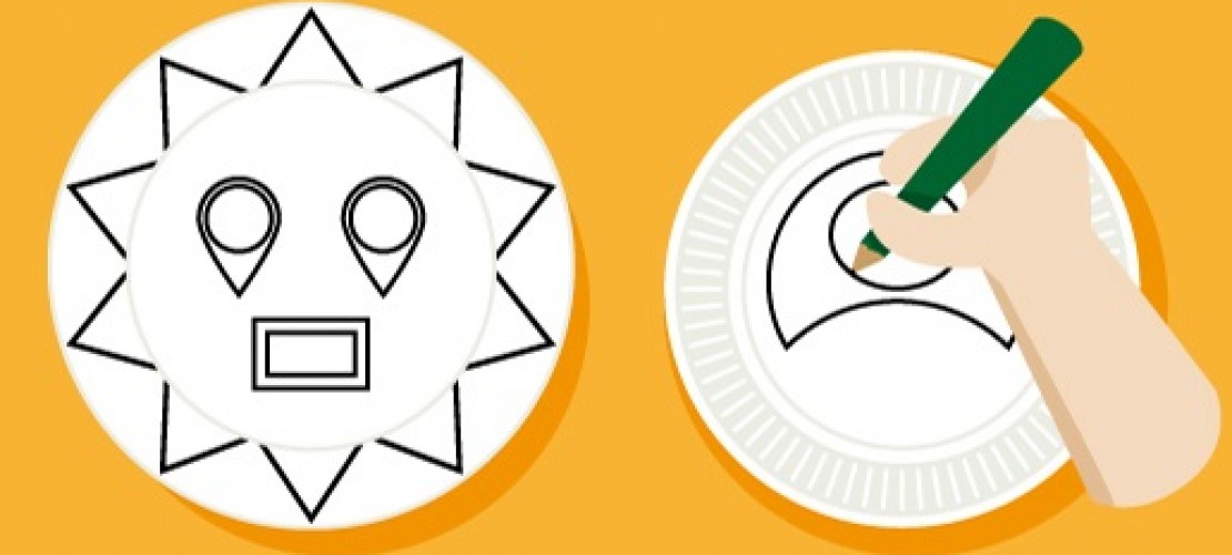 Einmal ganz anders aussehen? Bastel dir doch eine Maske! (Grafik: dpa)