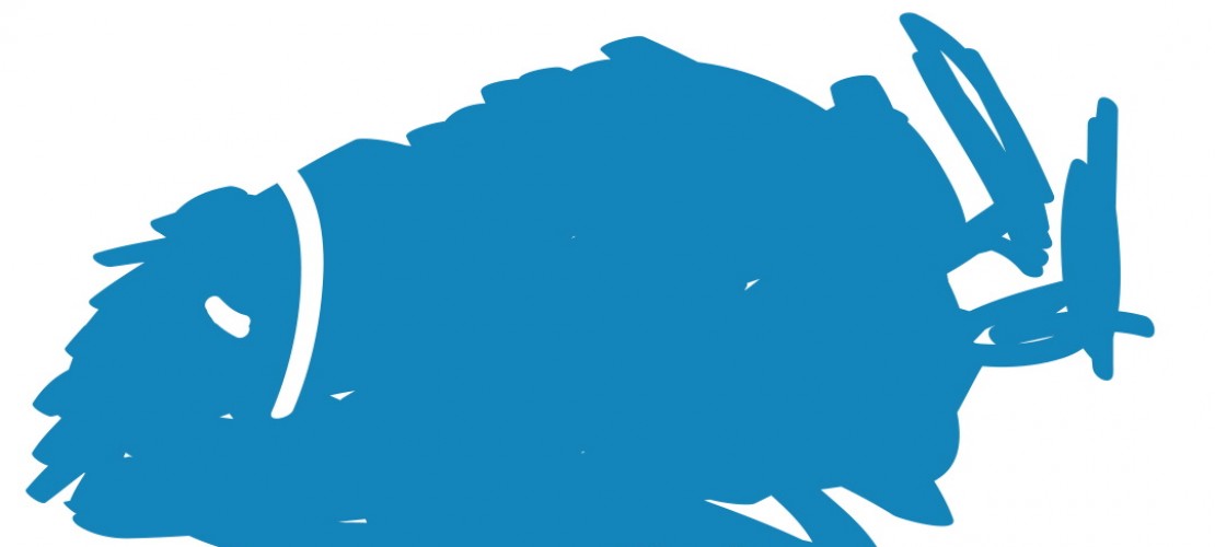 Duda kann seine Form wechseln. Wenn es gefährlich wird, macht er sich ganz klein. Dann ist er noch nur ein blauer Punkt. (Grafik: Yu-Min Tsai)