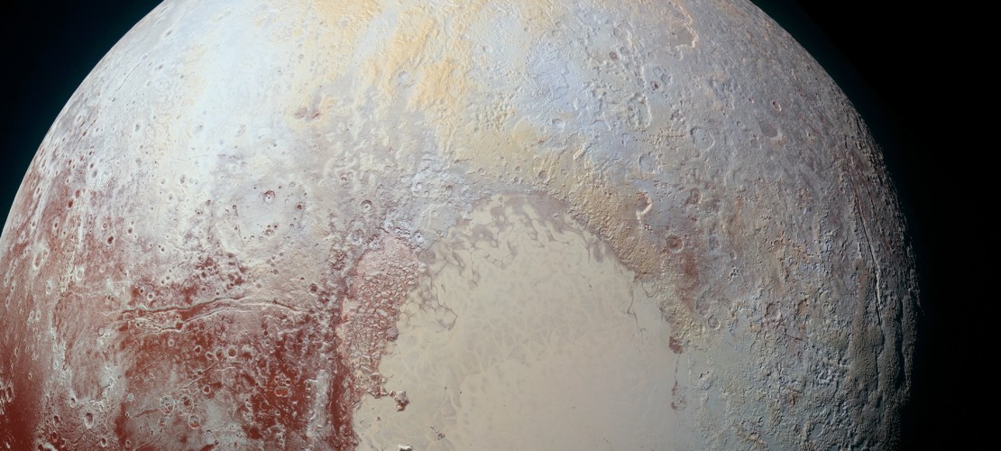 Pluto, von der Raumsonde „New Horizons“ fotografiert