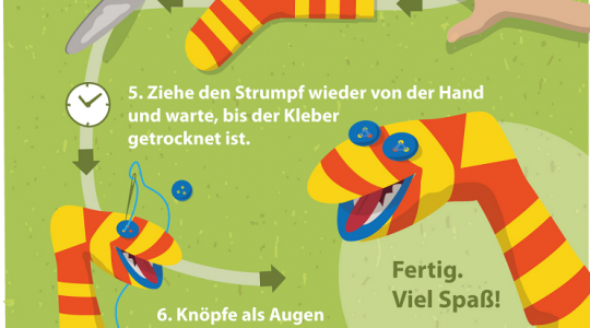 So bastelst du aus einer alten Socke ein Monster