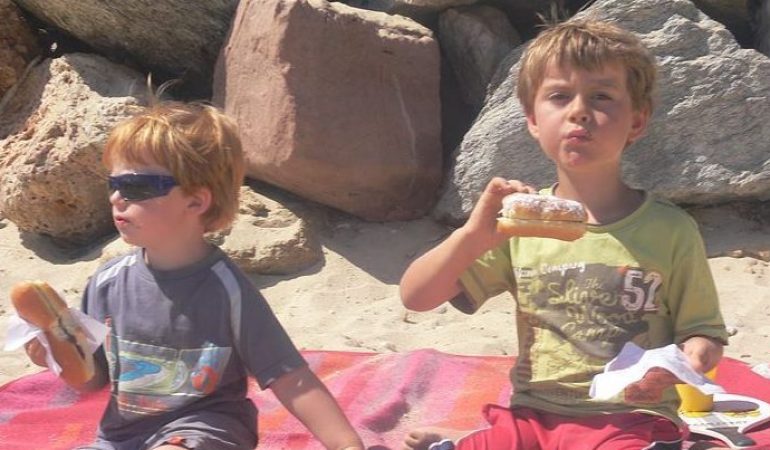 Jesse beim Campen in Südfrankreich