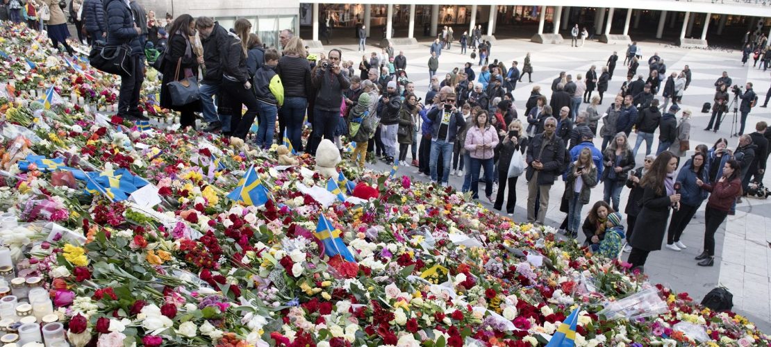 Schweigeminute in Schweden