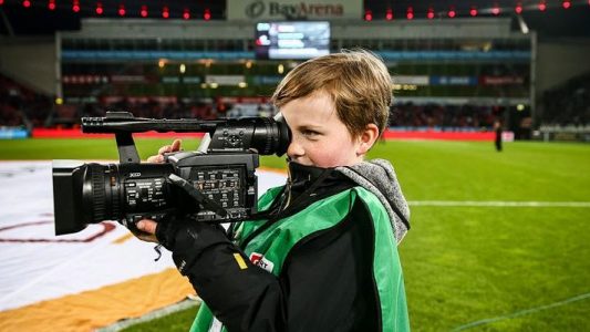 Als Kamerakind bei Bayer04