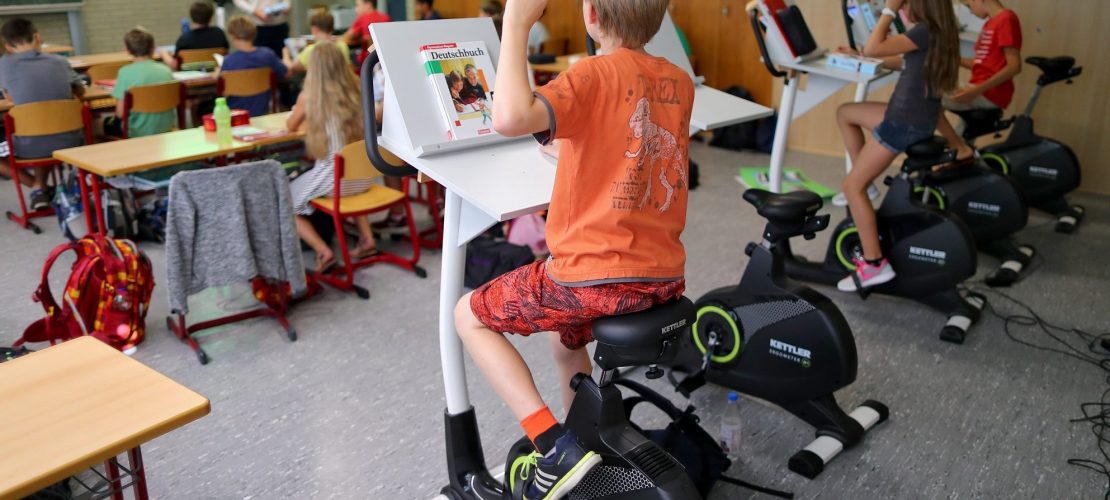 Fahrräder im Klassenzimmer