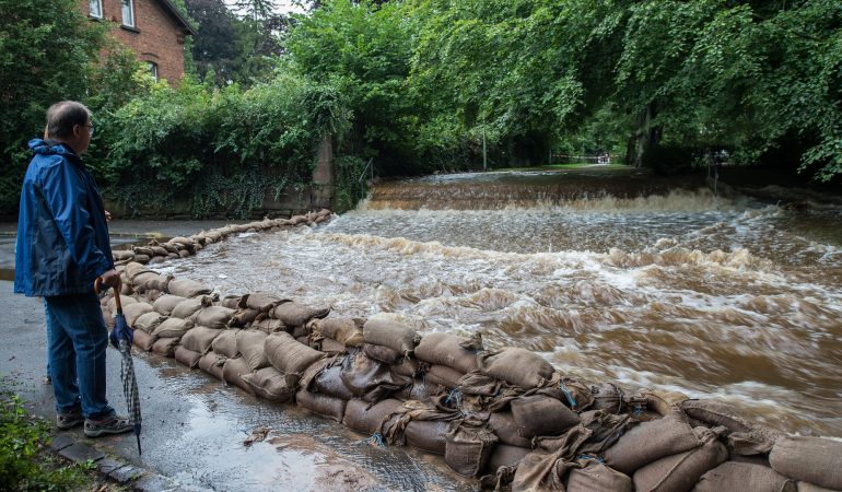 Sandsäcke schützen vor Hochwasser