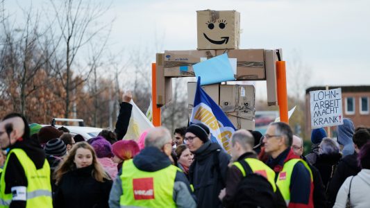 Die Mitarbeiter bei Amazon streiken