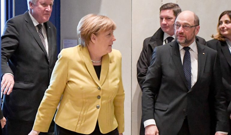 Zwei Parteien reden miteinander