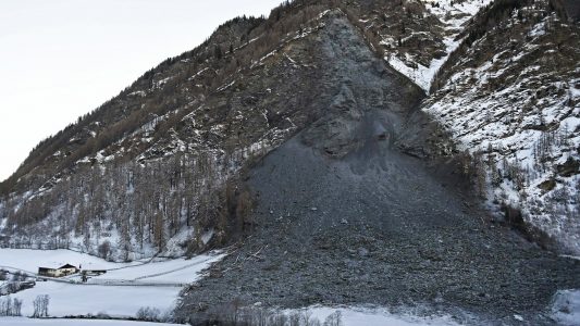 Geröll rutscht ab