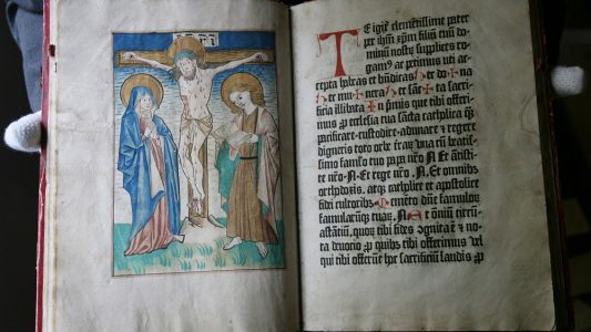 Ein von Johannes Gutenberg um 1450 gedrucktes Messbuch aus dem Benediktinerstift St. Paul im Lavanttal