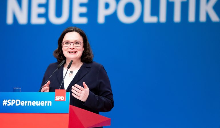Andrea Nahles ist die erste Parteichefin der SPD und will die Partei erneuern. (Foto: imago stock&people)