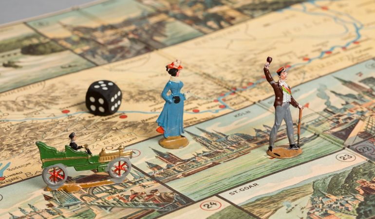 Die Rheinreise war einmal ein sehr beliebtes Brettspiel. Es kann derzeit mit anderen Schätzen im Kölnischen Stadtmuseum besichtigt werden. (Foto: Kölnisches Stadtmuseum)
