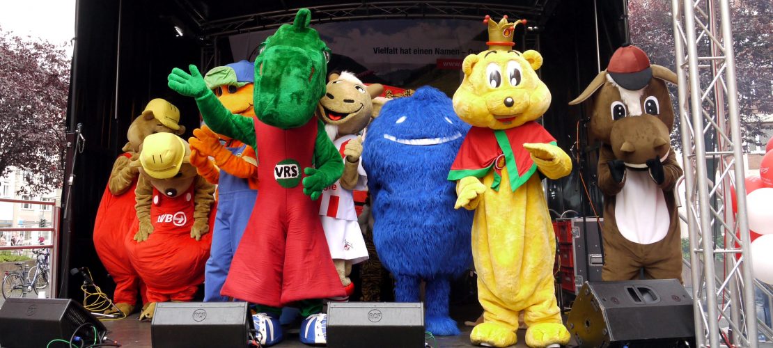 Am Wochenende kannst du Duda und seine Maskottchenfreunde beim Kinderfest besuchen. (Foto: Archiv)
