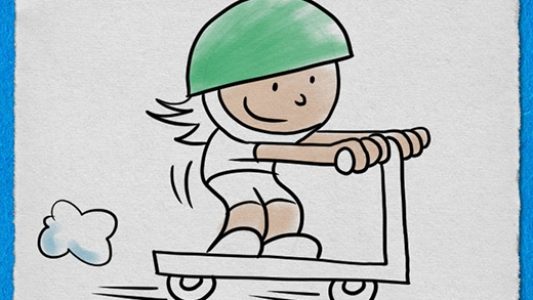 Zeichen-Anleitung: So malst du einen Rollerfahrer