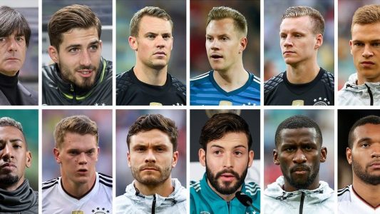 Ein Teil von Löws WM-Kader. Foto: dpa