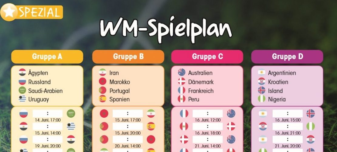 WM-Spielplan als PDF zum Herunterladen und Ausdrucken.