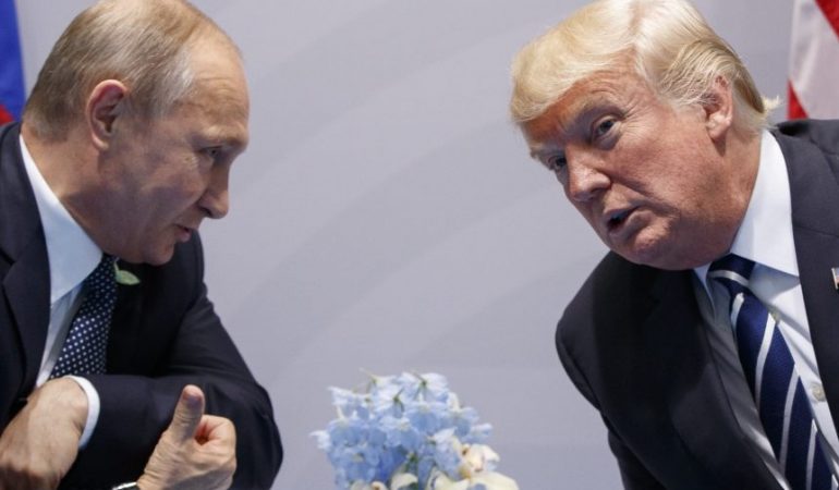 An diesem Montag treffen sich die Präsidenten Wladimir Putin aus Russland (links) und Donald Trump aus den USA. (Foto vom 7. Juli 2017: dpa)