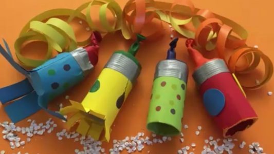 So sieht sie am Schluss aus: Deine Konfetti-Kanone!