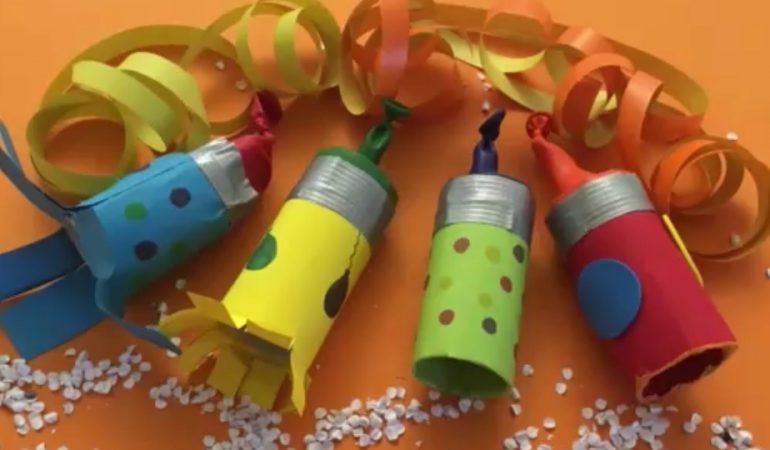 So sieht sie am Schluss aus: Deine Konfetti-Kanone!