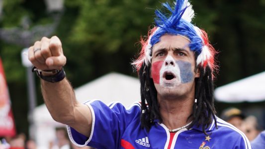 Französischer Fan (Foto: dpa)